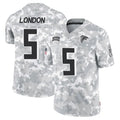 A.Falcons #5 Drake London Player Arctic Camo Salute to Service Limited Hdoa Stitched Jerseys