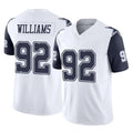 D.Cowboys #92 Quinnen Williams Player White-Navy Limited Vapor F.U.S.E. Home Game Hdoa Stitched Jerseys
