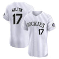 C.Rockies #17 Todd Helton Player White Limited Elite Home Hdoa Stitched Jerseys