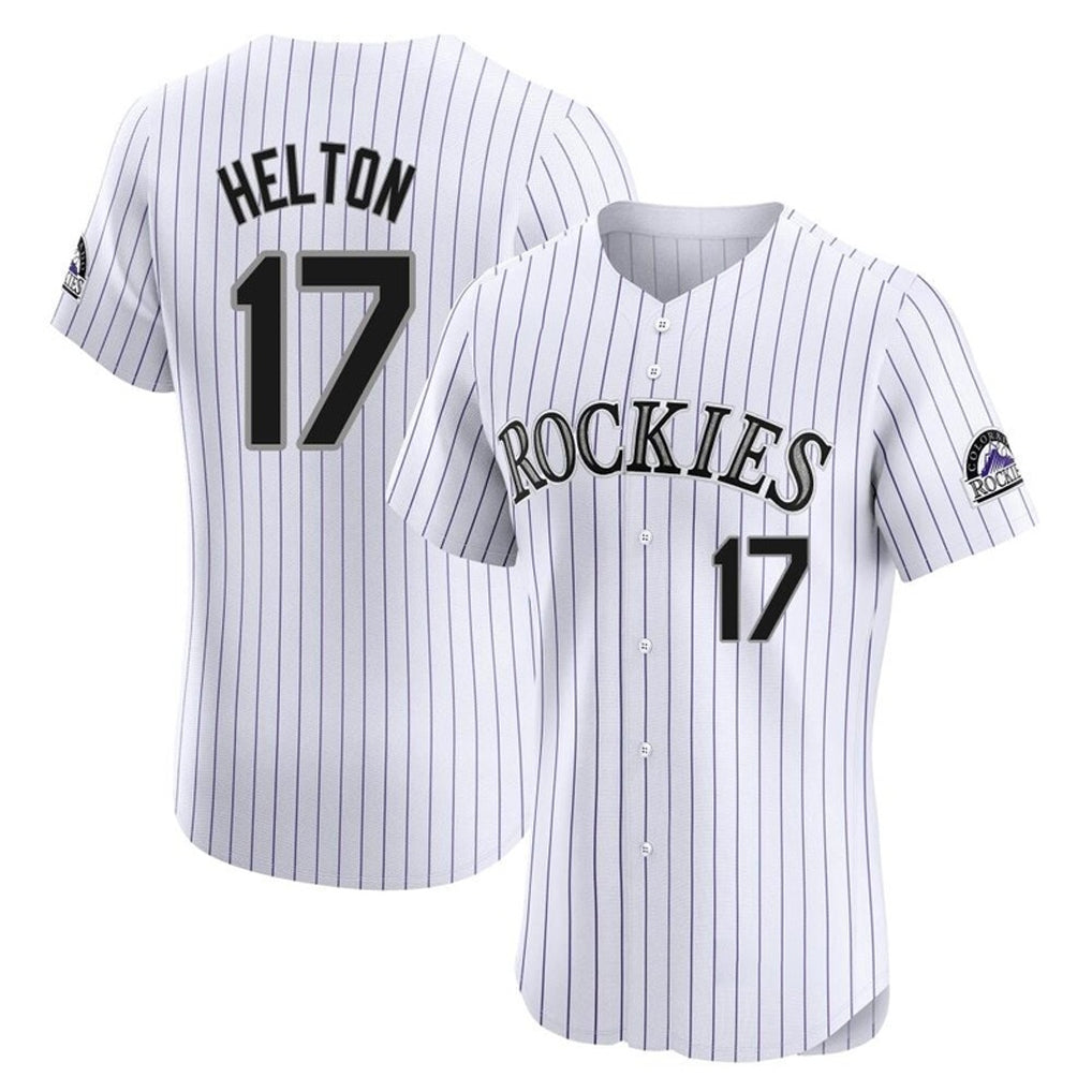 C.Rockies #17 Todd Helton Player White Limited Elite Home Hdoa Stitched Jerseys