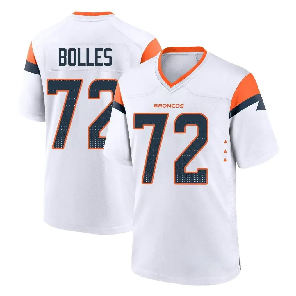 D.Broncos #72 Garett Bolles Player White Home Game Hdoa Stitched Jerseys