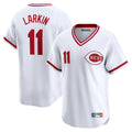 C.Reds #11 Barry Larkin Player White Cooperstown Collection Limited T-shirt Home Hdoa Stitched Jerseys