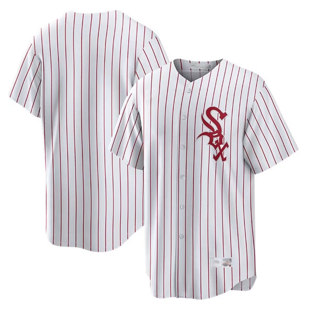 C.White Sox ## White Sox Blank Player Red Stripe White Home Game Hdoa Stitched Jerseys