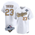 LA.Dodgers #23 Kyle Tucker Player Gold World Series Collection Limited Home Hdoa Stitched Jerseys