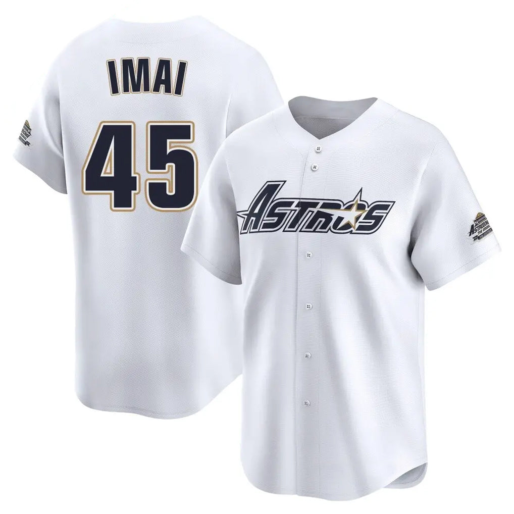 H.Astros #45 Tatsuya Imai Player White Throwback Cooperstown Collection Limited Hdoa Stitched Jerseys