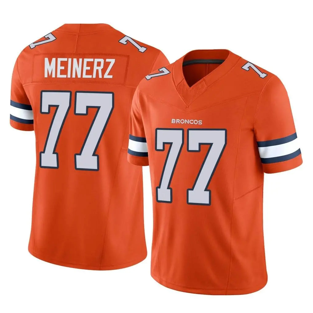 D.Broncos #77 Quinn Meinerz Player Orange Limited Alternate Vapor F.U.S.E. Throwback Game Hdoa Stitched Jerseys