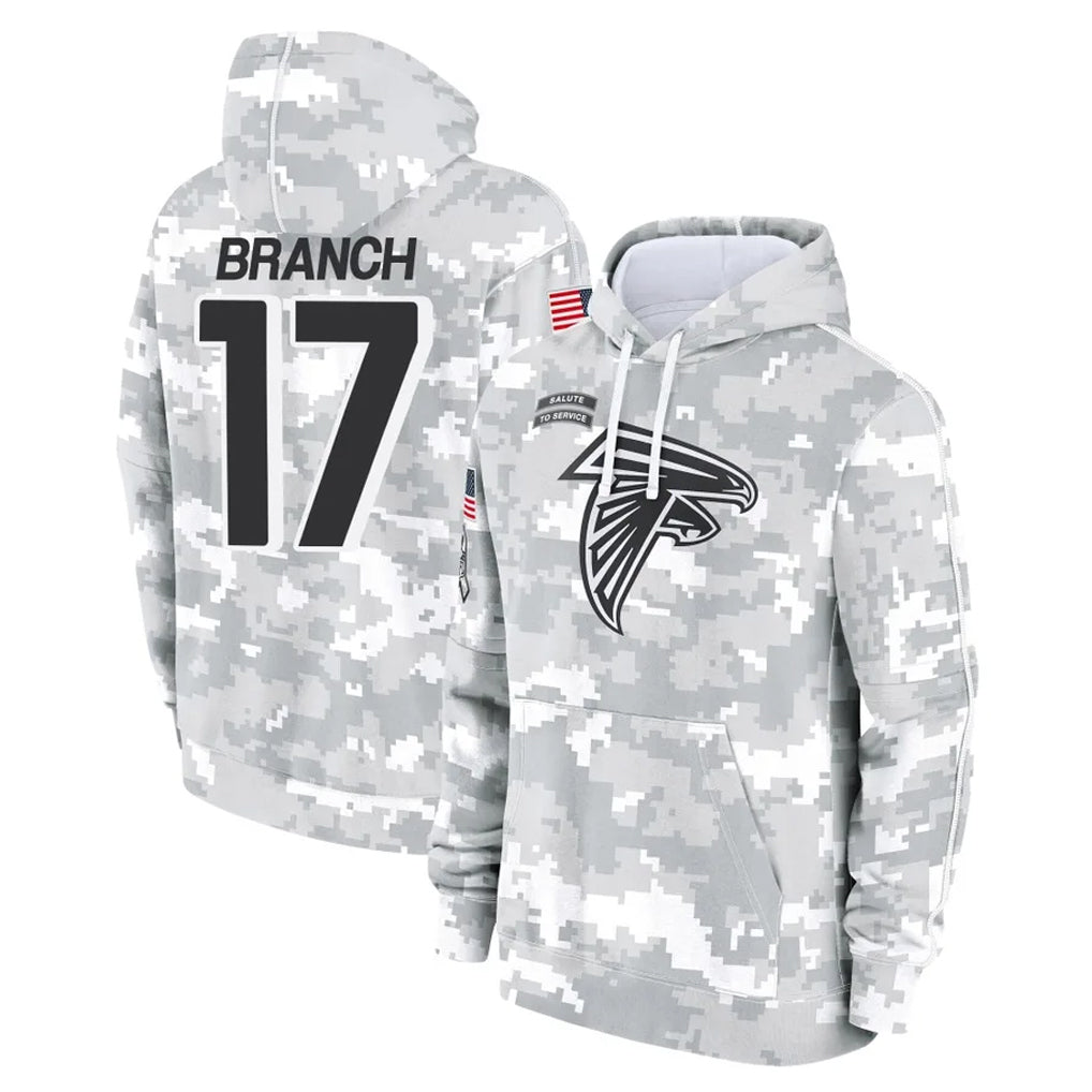 A.Falcons #17 Zachariah Branch Player Arctic Camo Salute to Service Limited Hoodie Hdoa Stitched Jerseys