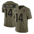 A.Cardinals #14 Michael Wilson Player Olive Salute To Service Limited Home Game Hdoa Stitched Jerseys
