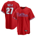 P.Phillies #27 Aaron Nola Player Red Home Game Hdoa Stitched Jerseys