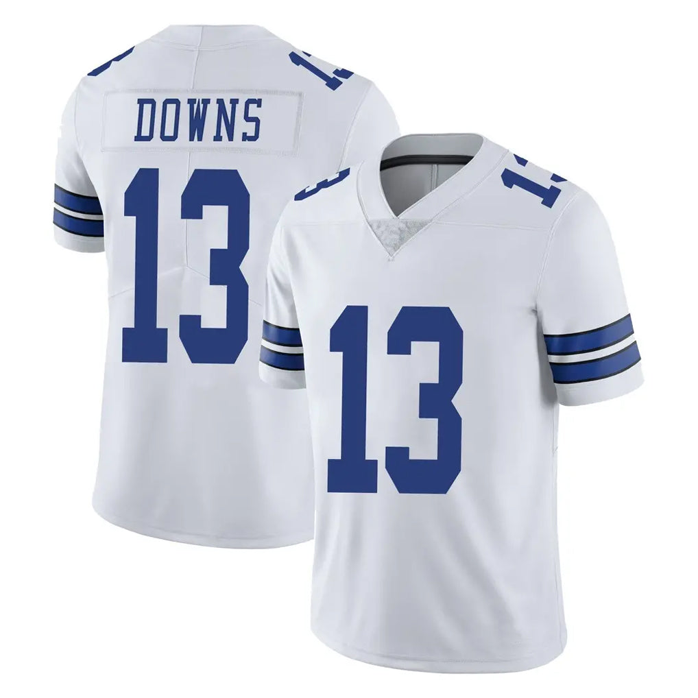 D.Cowboys #13 Caleb Downs Player White Vapor Untouchable Limited Home Game Hdoa Stitched Jerseys