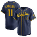 M.Brewers #11 Jackson Chourio Player Navy Home Limited Hdoa Stitched Jerseys