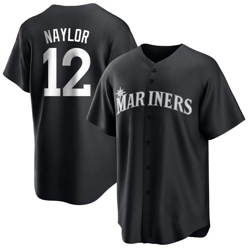 S.Mariners #12 Josh Naylor Player Black Home Limited Hdoa Stitched Jerseys