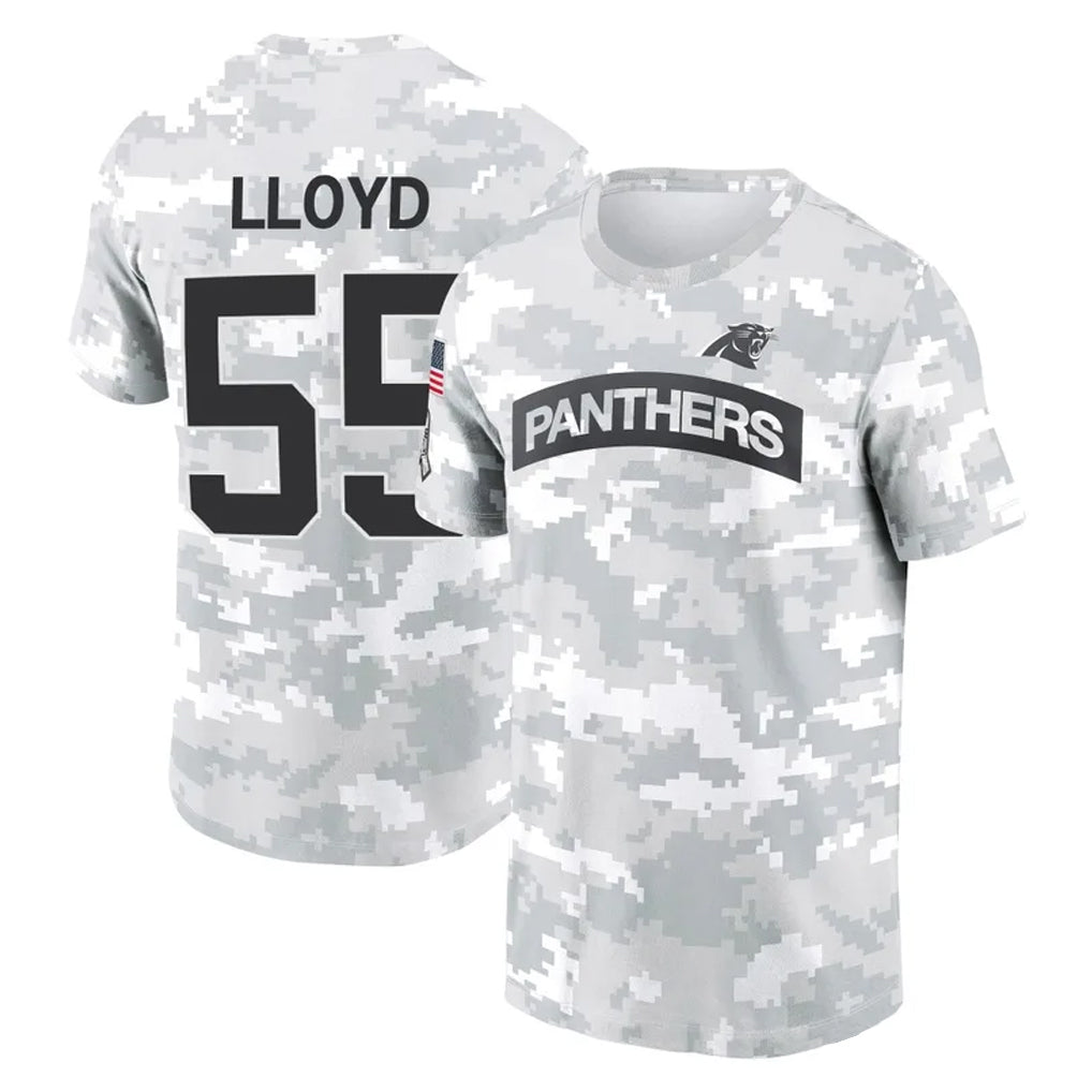 C.Panthers #55 Devin Lloyd Player Arctic Camo Salute to Service T-Shirt Hoodies Hdoa Stitched Jerseys