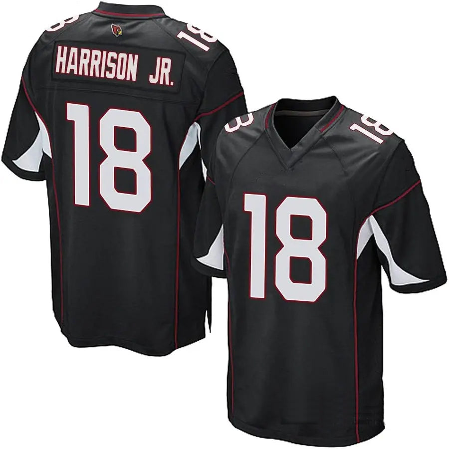 A.Cardinals #18 Marvin Harrison Jr. Player Black Game Hdoa Stitched Jerseys