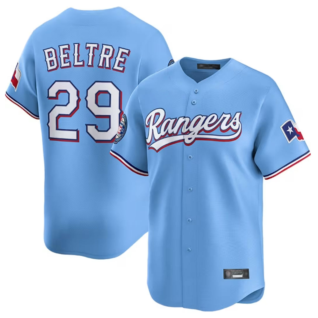 T.Rangers #29 Adrian Beltre Player Light Blue Home Limited Hdoa Stitched Jerseys