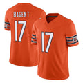 C.Bears #17 Tyson Bagent Player Orange Vapor F.U.S.E. Limited Home Game Hdoa Stitched Jerseys