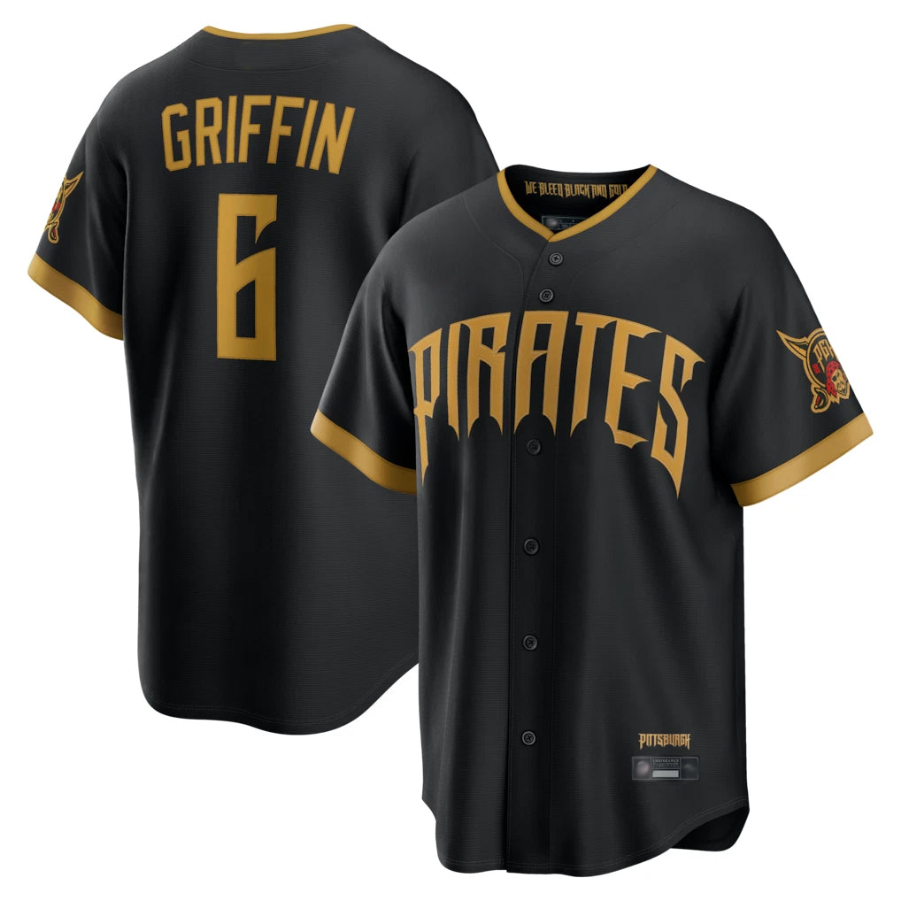 P.Pirates #6 Konnor Griffin Player Black 2026 City Connect Home Game Hdoa Stitched Jerseys