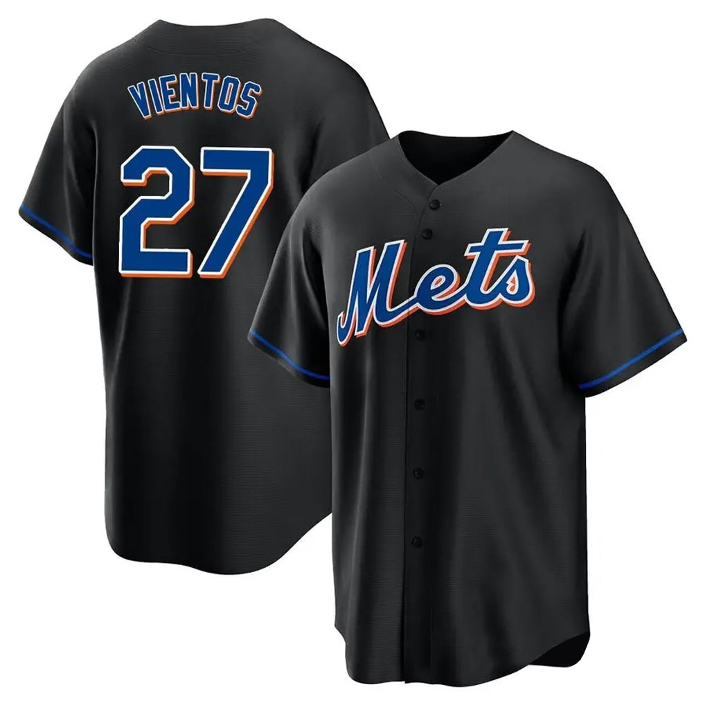 NY.Mets #27 Mark Vientos Player Black Replica Home Game Hdoa Stitched Jerseys
