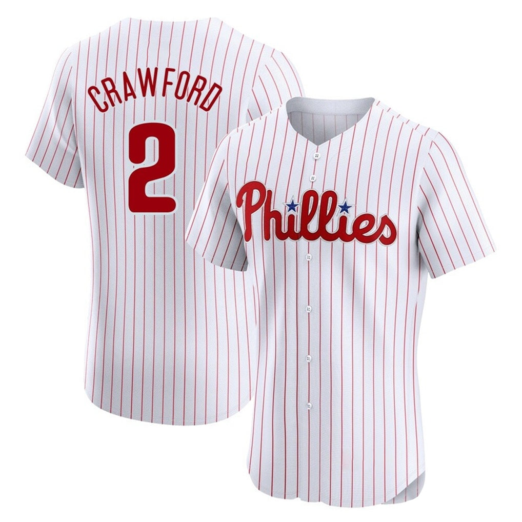 P.Phillies #2 Justin Crawford Player White Home Limited Elite Hdoa Stitched Jerseys
