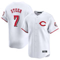 C.Reds #7 Spencer Steer Player White Limited Home Hdoa Stitched Jerseys