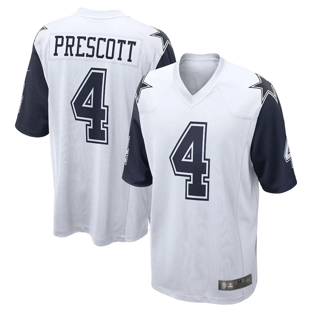 D.Cowboys #4 Dak Prescott Player White-Navy Home Game Hdoa Stitched Jerseys
