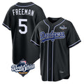 LA.Dodgers #5 Freddie Freeman Player Black World Series Black Carbon Limited Home Hdoa Stitched Jerseys