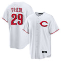 C.Reds #29 TJ Friedl Player White Home Game Hdoa Stitched Jerseys