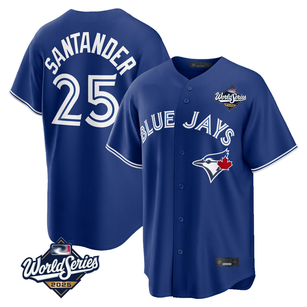T.Blue Jays #25 Anthony Santander Player Navy 2025 World Series Home Limited Hdoa Stitched Jerseys