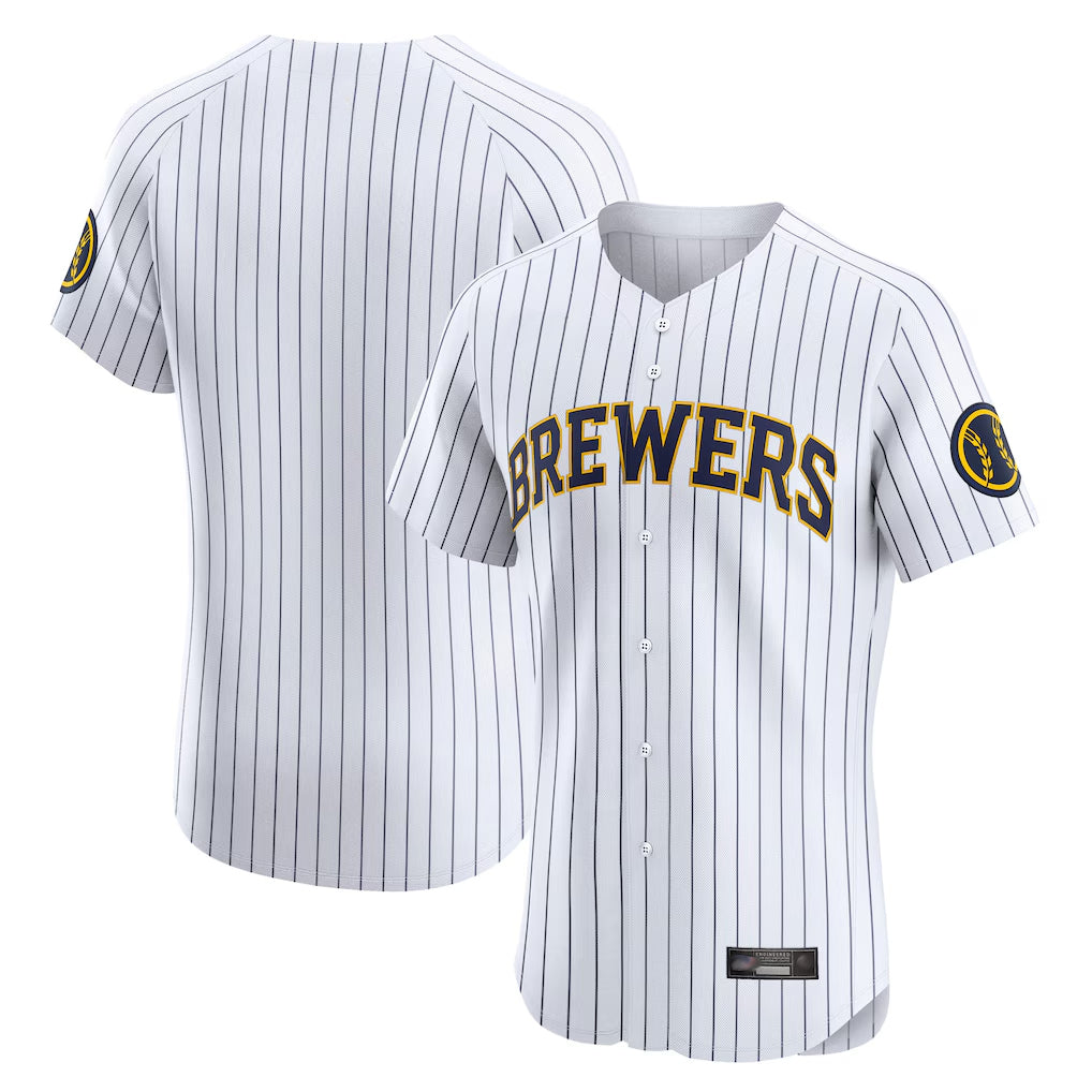 M.Brewers ## Brewers Blank Player White Stripes Home Limited Elite Hdoa Stitched Jerseys