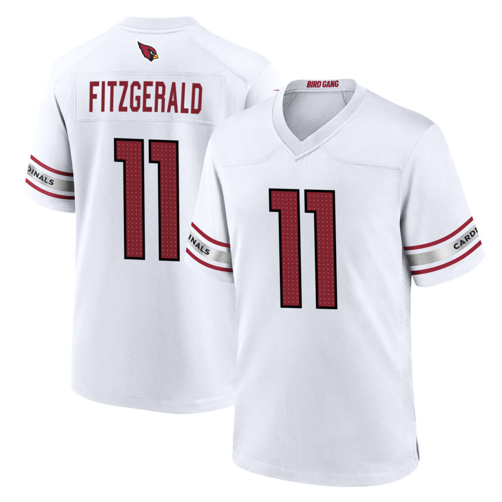 A.Cardinals #11 Larry Fitzgerald Player White Home Game Hdoa Stitched Jerseys