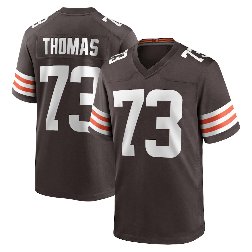 C.Browns #73 Joe Thomas Player Brown Home Game Hdoa Stitched Jerseys