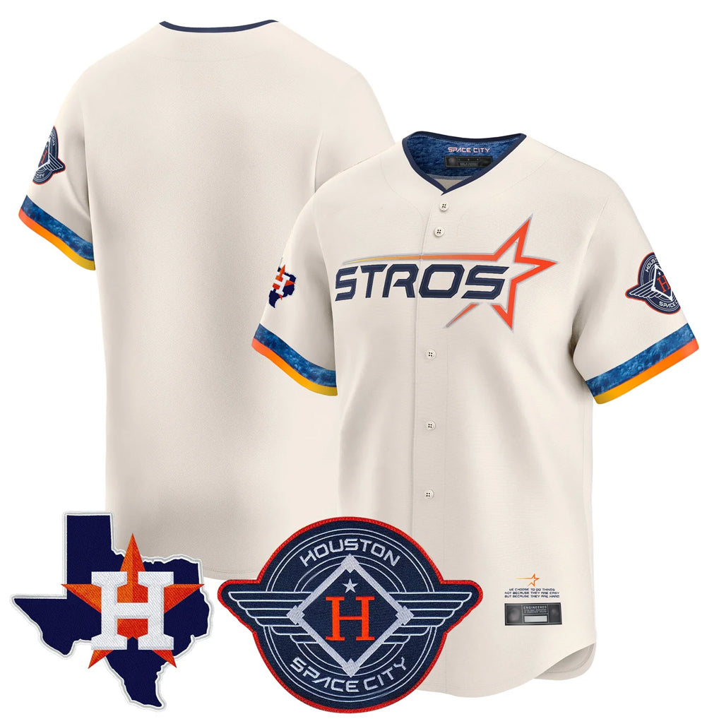 H.Astros ## Astros Blank Player Cream City Connect Texas Patch Vapor Premier Limited Home Hdoa Stitched Jerseys