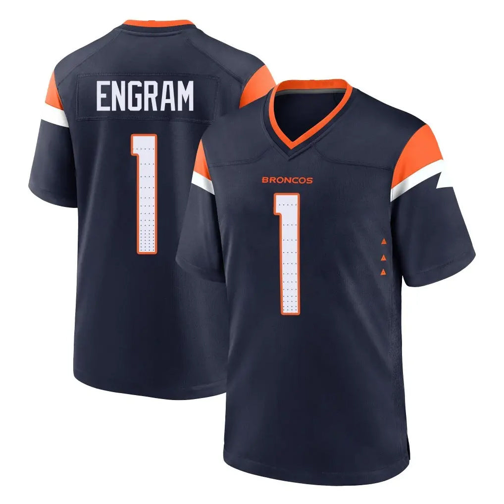 D.Broncos #1 Evan Engram Player Navy Home Game Hdoa Stitched Jerseys