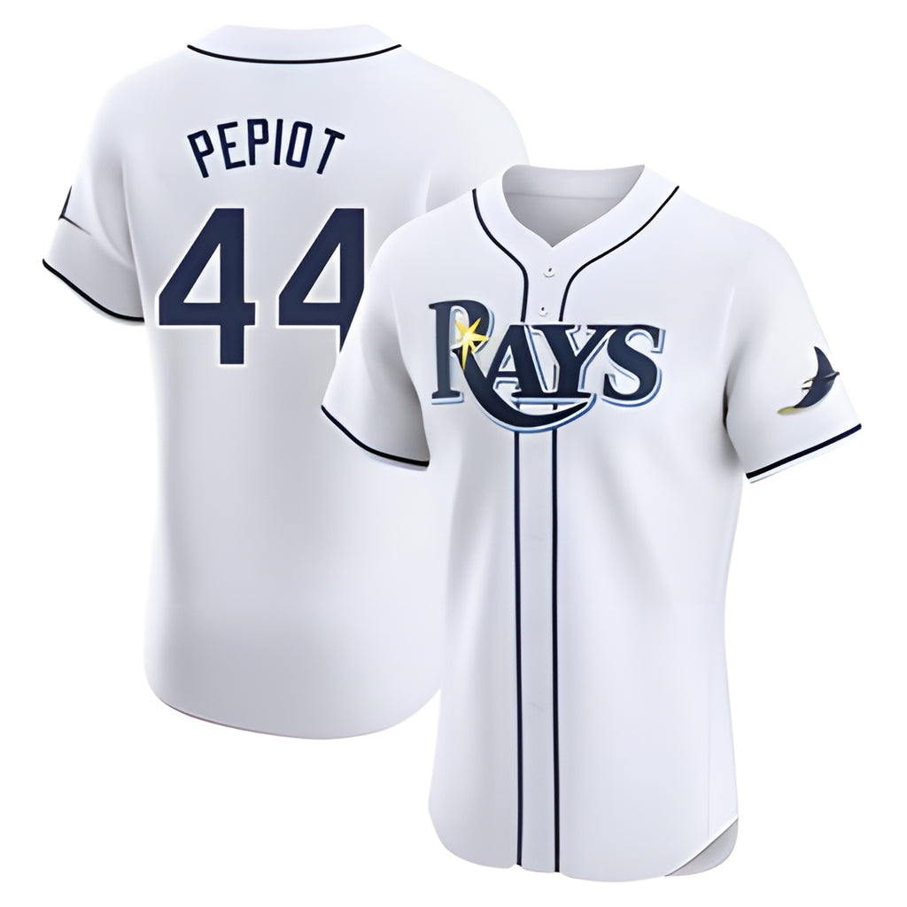 T.Bay Rays #44 Ryan Pepiot Player White Home Limited Elite Hdoa Stitched Jerseys