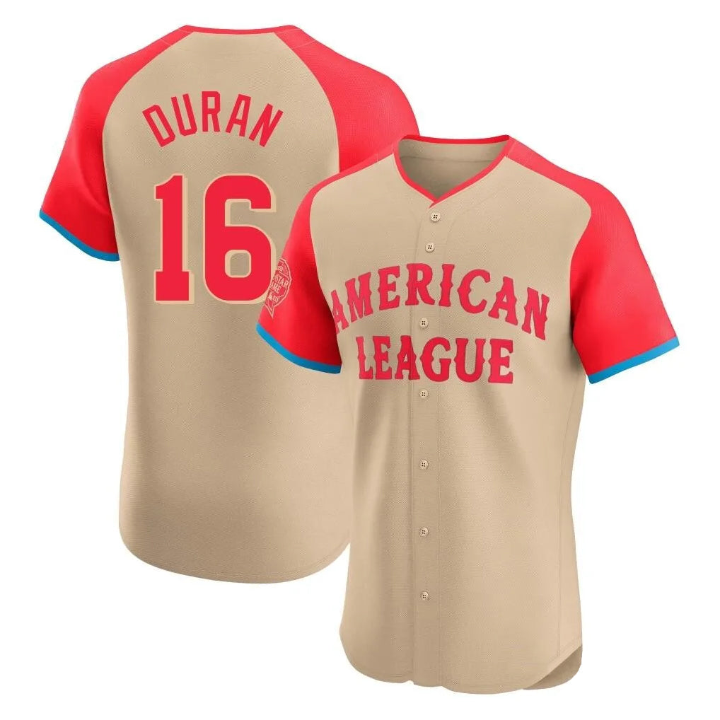 B.Red Sox #16 Jarren Duran Player Cream All-Star Short-Sleeved Limited Elite Home Game Hdoa Stitched Jerseys