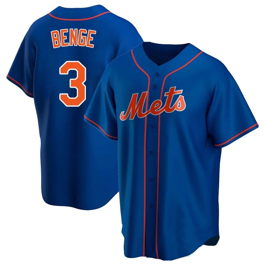 NY.Mets #3 Carson Benge Player Royal Home Game Hdoa Stitched Jerseys
