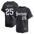 C.White Sox #25 Andrew Vaughn Player Black City Connect Limited Home Hdoa Stitched Jerseys