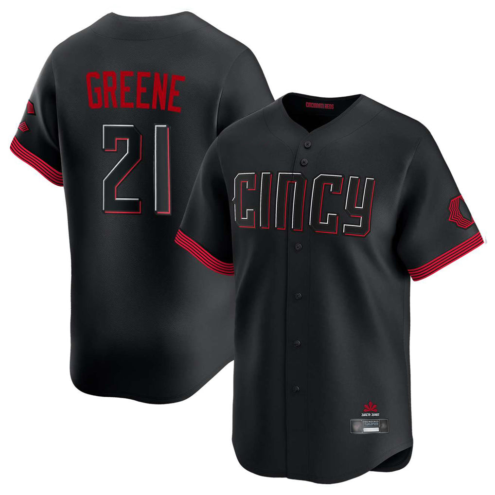 C.Reds #21 Hunter Greene Player Black City Connect Home Limited Hdoa Stitched Jerseys