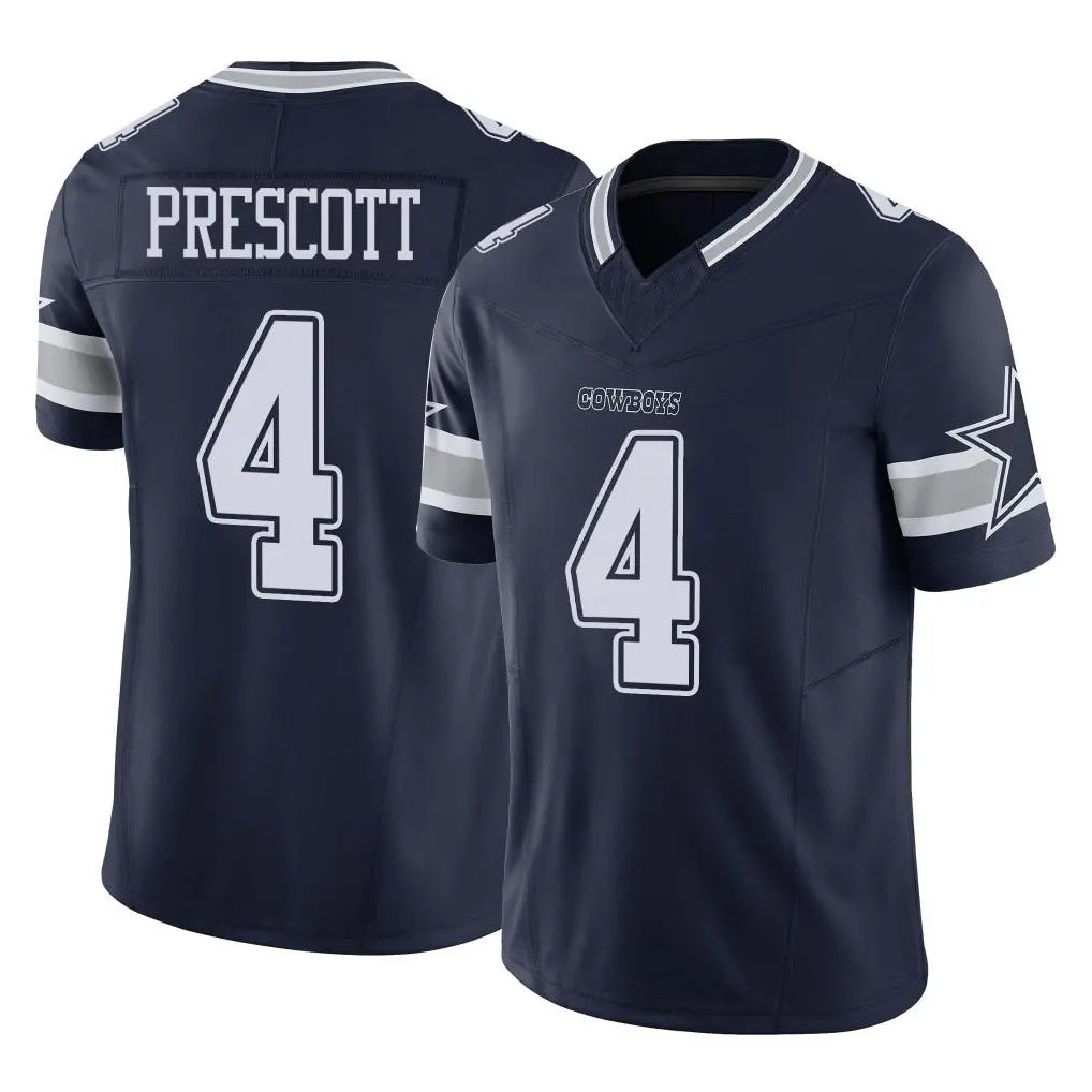 D.Cowboys #4 Dak Prescott Player Navy Limited Vapor F.U.S.E. Home Game Hdoa Stitched Jerseys