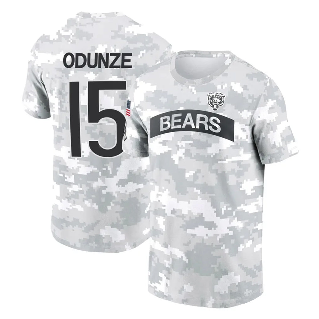 C.Bears #15 Rome Odunze Player Arctic Camo Salute to Service Performance T-Shirt Limited Hdoa Stitched Jerseys