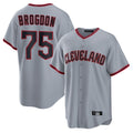 C.Guardians #75 Connor Brogdon Player Gray Home Game Hdoa Stitched Jerseys