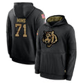 C.Bengals #71 Amarius Mims Player Black Salute to Service Pullover Hoodies Limited Hdoa Stitched Jerseys