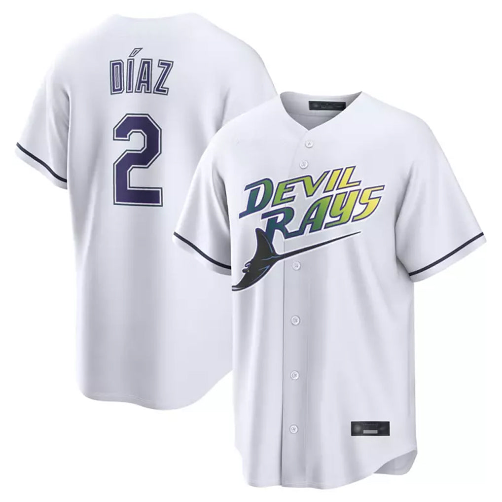 T.Bay Rays #2 Yandy Diaz Player White City Connect Home Hdoa Stitched Jerseys