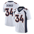D.Broncos #34 JL Skinner Player White Vapor Untouchable Limited Home Game Hdoa Stitched Jerseys