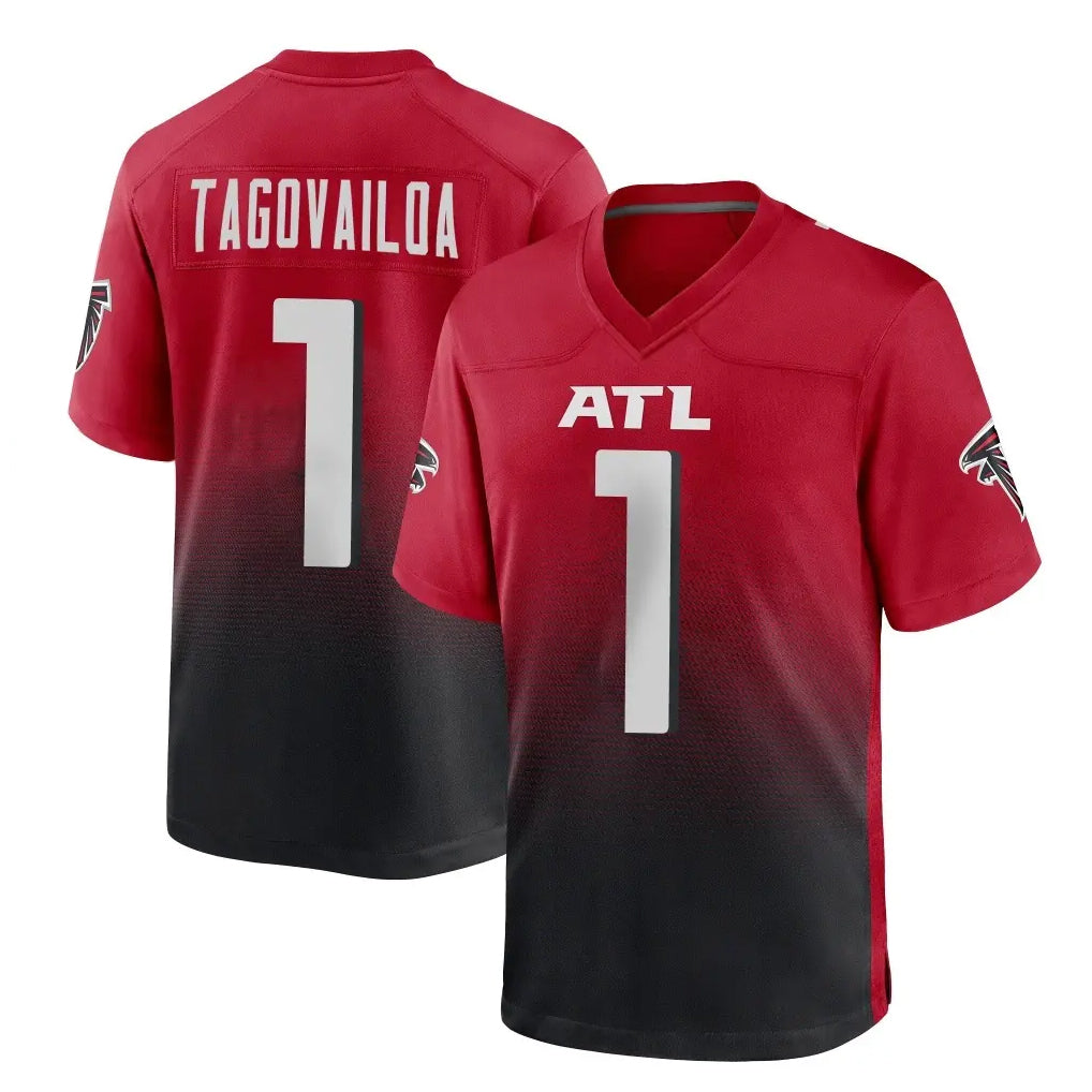 A.Falcons #1 Tua Tagovailoa Player Red Home Game Hdoa Stitched Jerseys