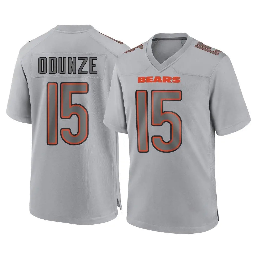 C.Bears #15 Rome Odunze Player Gray Atmosphere Fashion Game Hdoa Stitched Jerseys