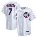 C.Cubs #7 Dansby Swanson Player White Game Home Hdoa Stitched Jerseys