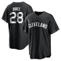 C.Guardians #28 Tanner Bibee Player Black Home Game Hdoa Stitched Jerseys