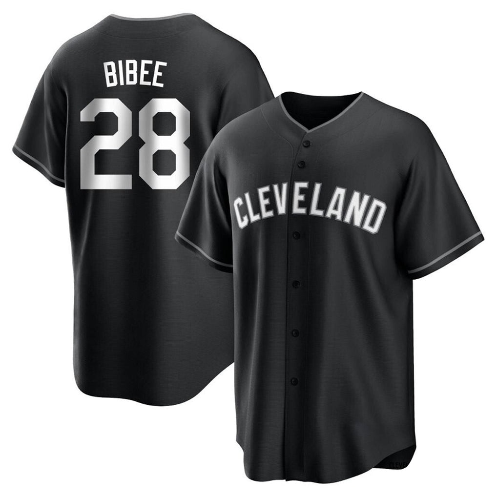 C.Guardians #28 Tanner Bibee Player Black Home Game Hdoa Stitched Jerseys