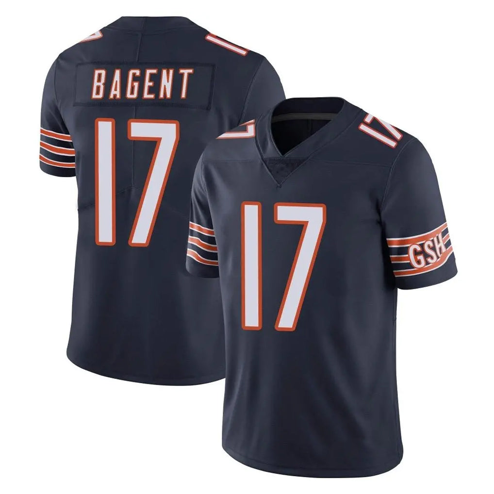 C.Bears #17 Tyson Bagent Player Navy Vapor Untouchable Limited Home Game Hdoa Stitched Jerseys